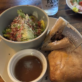 The Animal Farm - French Dip with side Wedge Salad - American Near Me - Columbus, Georgia