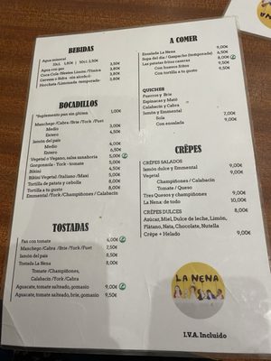 Menu photo 1 La Nena Barcelona, B Menu photo 1 La Nena Barcelona, B