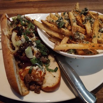 Yard House - Korean Cheese Steak, Parmesean truffle fries. - New American Near Me - Dallas, Texas Yard House - Korean Cheese Steak, Parmesean truffle fries. - New American Near Me - Dallas, Texas