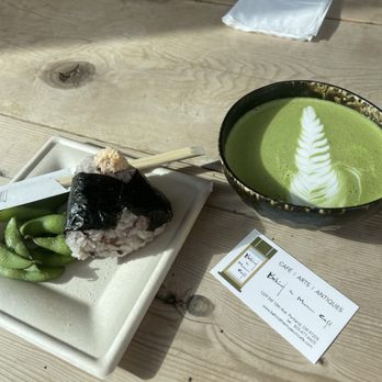 Behind the Museum Cafe - salmon onigiri + matcha latte - Japanese Near Me - Portland, Oregon Behind the Museum Cafe - salmon onigiri + matcha latte - Japanese Near Me - Portland, Oregon