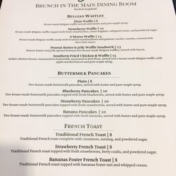 Virginian Golf Club - Brunch menu
