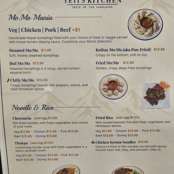 Yeti's Kitchen - Menu July 2026 - Himalayan/Nepalese Near Me - North Attleborough, Massachusetts Yeti's Kitchen - Menu July 2026 - Himalayan/Nepalese Near Me - North Attleborough, Massachusetts