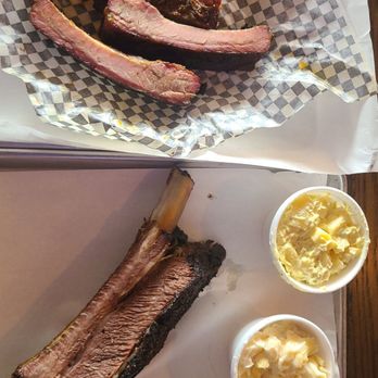 Duke City BBQ - Dino rib, pork ribs, mac and potatoe salad - Barbeque Near Me - Albuquerque, New Mexico