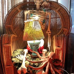 Tiki J's Custom Lamps and Shades - Friend with new lamp