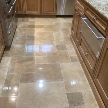 South California Tile - The space in front of the stove. The stove is completely level and no longer sinking. - Tiling Near Me