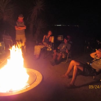 Indian Cove Campground - Keepin' warm by the fire - Campgrounds Near Me - Twentynine Palms, California