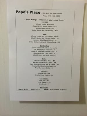 Menu photo 8 Pepe's Place New Rochelle, NY Menu photo 8 Pepe's Place New Rochelle, NY