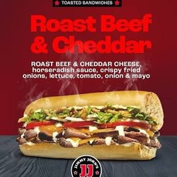 Jimmy John's - Roasted beef and cheddar toasted