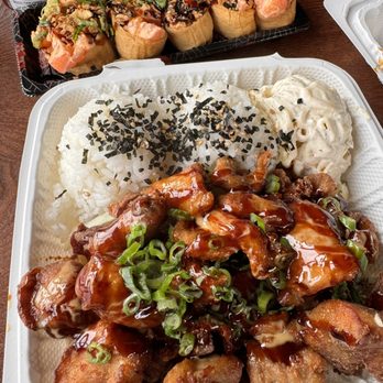 Antidotelv - Garlic chicken and salmon bombs. Amazing! - Hawaiian Near Me - Las Vegas, Nevada