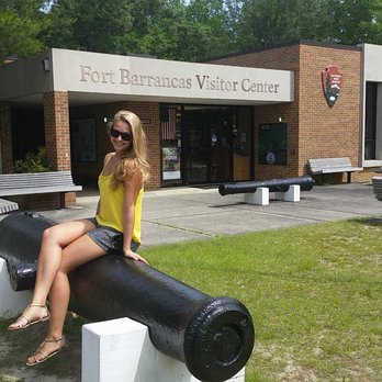 Fort Barrancas - My friend posing with the cannons outside - Landmarks & Historical Buildings Near Me - Pensacola, Florida Fort Barrancas - My friend posing with the cannons outside - Landmarks & Historical Buildings Near Me - Pensacola, Florida