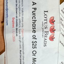 Lotus Beads and Jewelry - Coupon NOT honored!