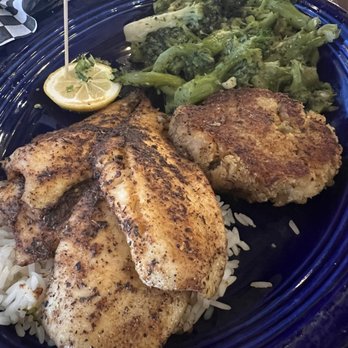 The Reef - Flounder + Grilled Flounder & Crab Cake - Seafood Near Me - Biloxi, Mississippi