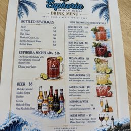 Drink menu Drink menu