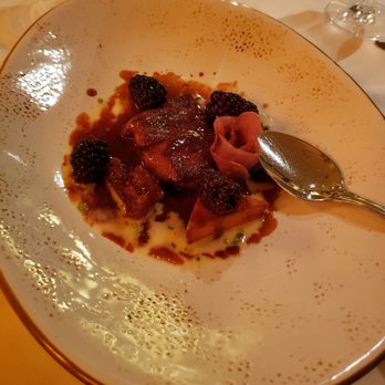 Boulevard Five 72 - Foie gras with blackberry. Delicious! - New American Near Me - Kenilworth, New Jersey