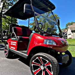 Lake Geneva Cart Rental LLC - Red 4 seat golf cart rental