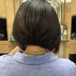 Modern Hair - Recent cut and color and highlights.