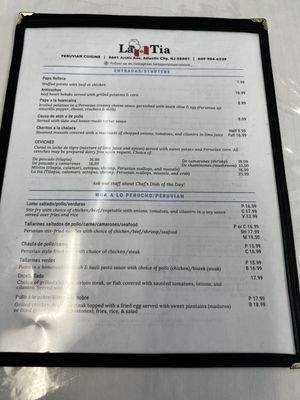 Menu photo 3 La Tia Peruvian Cuisine Atlantic City, NJ