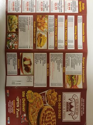 Menu photo 1 Crown Chicken & Pizza Vineland, NJ Menu photo 1 Crown Chicken & Pizza Vineland, NJ