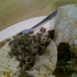 Los Comales - Steak Taco and Steak Burrito