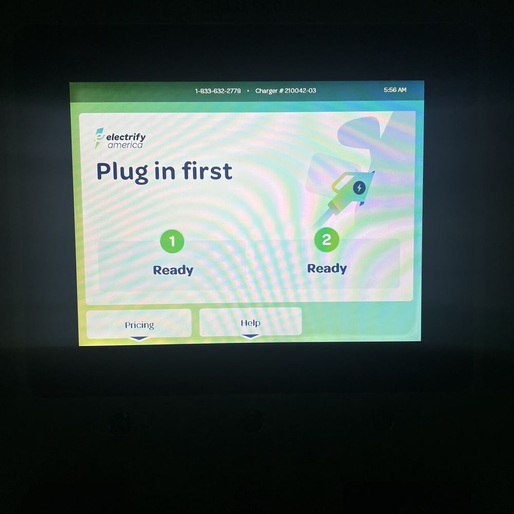 Electrify America - Start screen...walks you step by step for ease of use - EV Charging Stations Near Me - Hercules, California