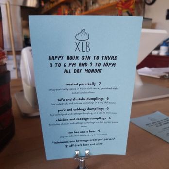 XLB - Happy hour menu - Noodles Near Me - Portland, Oregon