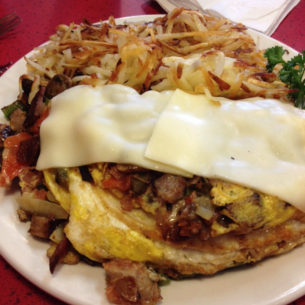 Joes Cafe - Fantastic omelette w/ sausage, bacon, mushrooms, peppers and cheese. - Breakfast & Brunch Near Me - Orem, Utah