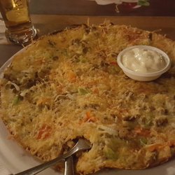 Pannekoekenbakker Restaurant De - Pannenkoek met shoarma, paprika, kaas en knoflooksaus.