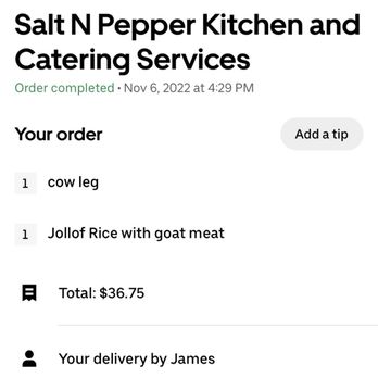 Salt N pepper Kitchen - UberEats order - African Near Me - Garland, Texas Salt N pepper Kitchen - UberEats order - African Near Me - Garland, Texas