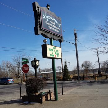 Lagomarcino's Confectionery - Lagomarcino’s Confectionery Outside Road Sign - Candy Stores Near Me - Davenport, Iowa Lagomarcino's Confectionery - Lagomarcino’s Confectionery Outside Road Sign - Candy Stores Near Me - Davenport, Iowa