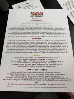 Menu photo 7 Talula's Garden Philadelphia, PA