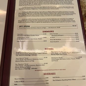 Original Joe's - Menu - Italian Near Me - San Jose, California Original Joe's - Menu - Italian Near Me - San Jose, California