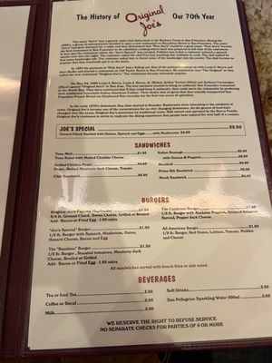 Menu photo 3 Original Joe's San Jose, CA Menu photo 3 Original Joe's San Jose, CA