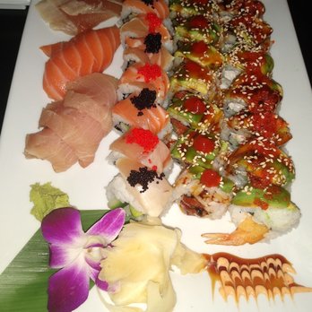 The Sushi Joint - Sashimi chef's choice, fallen leaf (without the leaf), Camas caterpillar roll and Dragon roll - Sushi Bars Near Me - Camas, Washington