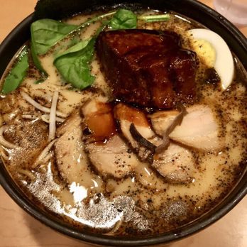 Santa Ramen - Stewed pork belly with extra roasted pork garlic soup - Ramen Near Me - San Mateo, California Santa Ramen - Stewed pork belly with extra roasted pork garlic soup - Ramen Near Me - San Mateo, California