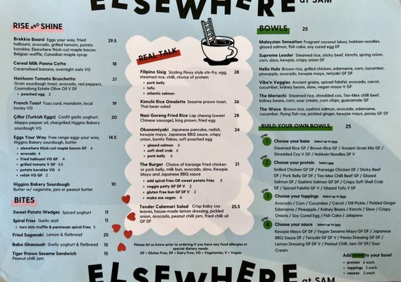 Menu photo 1 Else Where Cafe At SAM Shepparton, VIC