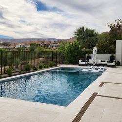 Artistic Pool & Spa - Simple elegance for this back yard pool facing the green of the golf course in Red Rock.