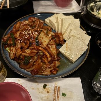 To The Moon - Spicy stir fried kimchi pork belly with tofu - Korean Near Me - Oakland, California To The Moon - Spicy stir fried kimchi pork belly with tofu - Korean Near Me - Oakland, California