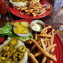 Cheeseburgers and fries