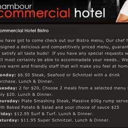 Commercial Hotel - The bistro specials!