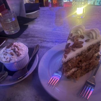 Rare Books Bar - Chocolate mousse and giant slice of carrot cake - Speakeasies Near Me - Frisco, Texas
