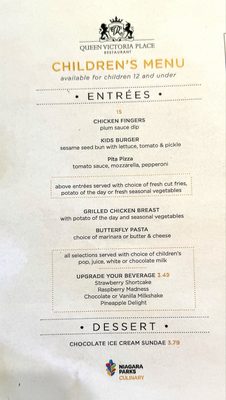 Menu photo 1 Queen Victoria Place Restaurant Niagara Falls, ON Menu photo 1 Queen Victoria Place Restaurant Niagara Falls, ON