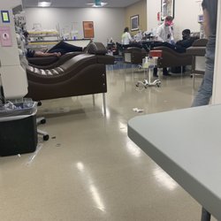 BioLife Plasma - Dirty and unkempt floor that is where people are donating.