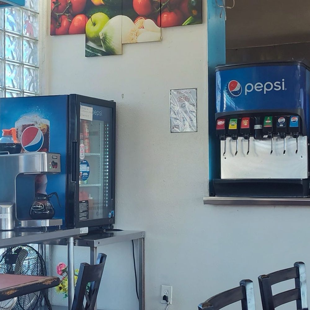 Self serve drink station. The coffee esp is good and not acidic