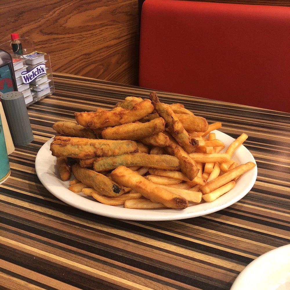 Tom's - Pasadena - Half zucchini fries & Half fries. - Burgers Near Me - Pasadena, California Tom's - Pasadena - Half zucchini fries & Half fries. - Burgers Near Me - Pasadena, California
