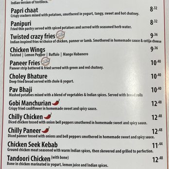 Twisted Indian Street Food - Menu August 3, 2023 2 of 4 August 23, 2003 - Indian Near Me - Lemoore, California Twisted Indian Street Food - Menu August 3, 2023 2 of 4 August 23, 2003 - Indian Near Me - Lemoore, California