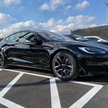 Firehouse Auto Spa & Detail Supply, Arlington - PIcking-up our Tesla Long Range after Firehouse Auto Spa PPF and ceramic coating treatment! - Auto Detailing Near Me - Jacksonville, Florida