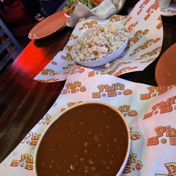 Phil's BBQ - Sides: baked beans and macaroni salad - Barbeque Near Me - San Diego, California Phil's BBQ - Sides: baked beans and macaroni salad - Barbeque Near Me - San Diego, California