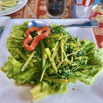Little La Lune Cuisine - Watercress with Garlic - Thai Near Me - Long Beach, California Little La Lune Cuisine - Watercress with Garlic - Thai Near Me - Long Beach, California