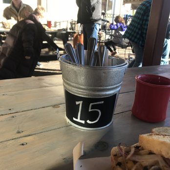 The Paramount - Table number bin with utensils - New American Near Me - Steamboat Springs, Colorado The Paramount - Table number bin with utensils - New American Near Me - Steamboat Springs, Colorado