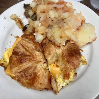 Tina's Place - Egg and cheese on croissant with hasbrowns - Diners Near Me - Brooklyn, New York